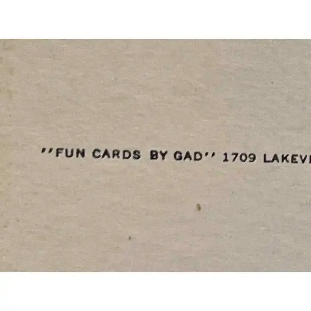 Hurry Up! 1954 Fun Cards by GAD Vintage Whimsical Postcard Unposted Man Woman